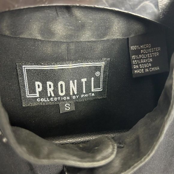 Vintage Pronti Collection By Phita Men's Small Poly Rayon Bedazzled Sparkle - Picture 2 of 7